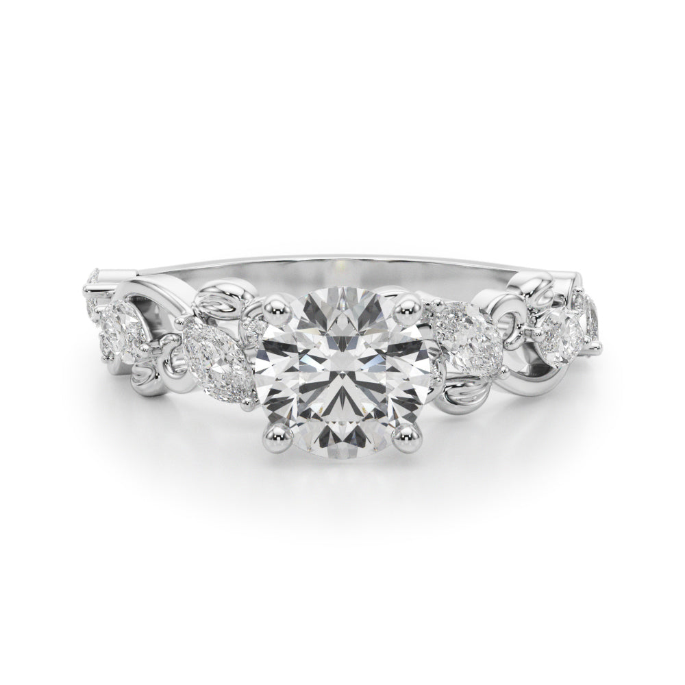Romantic Marquise and Round Diamond Engagement Ring (3/8 ct. tw.)