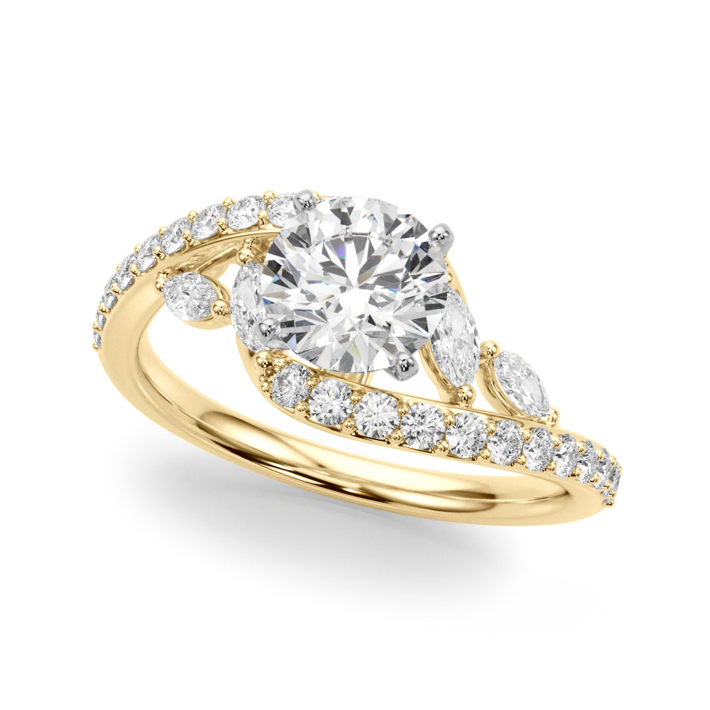 Petite Twist Diamond Engagement Ring (5/8 ct. tw.)
