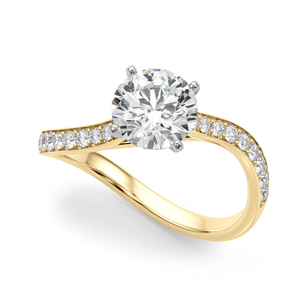 Twist Pavé Diamond Engagement Ring (1/4 ct. tw.)