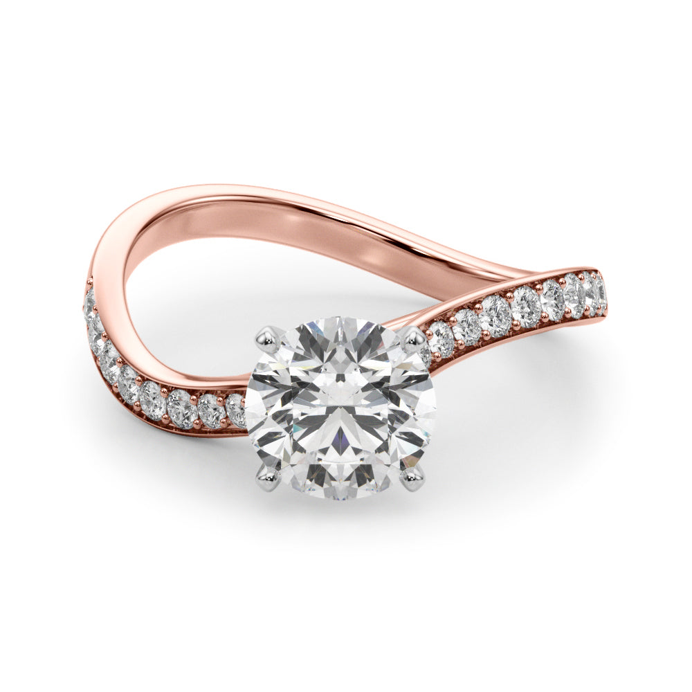 Twist Pavé Diamond Engagement Ring (1/4 ct. tw.)