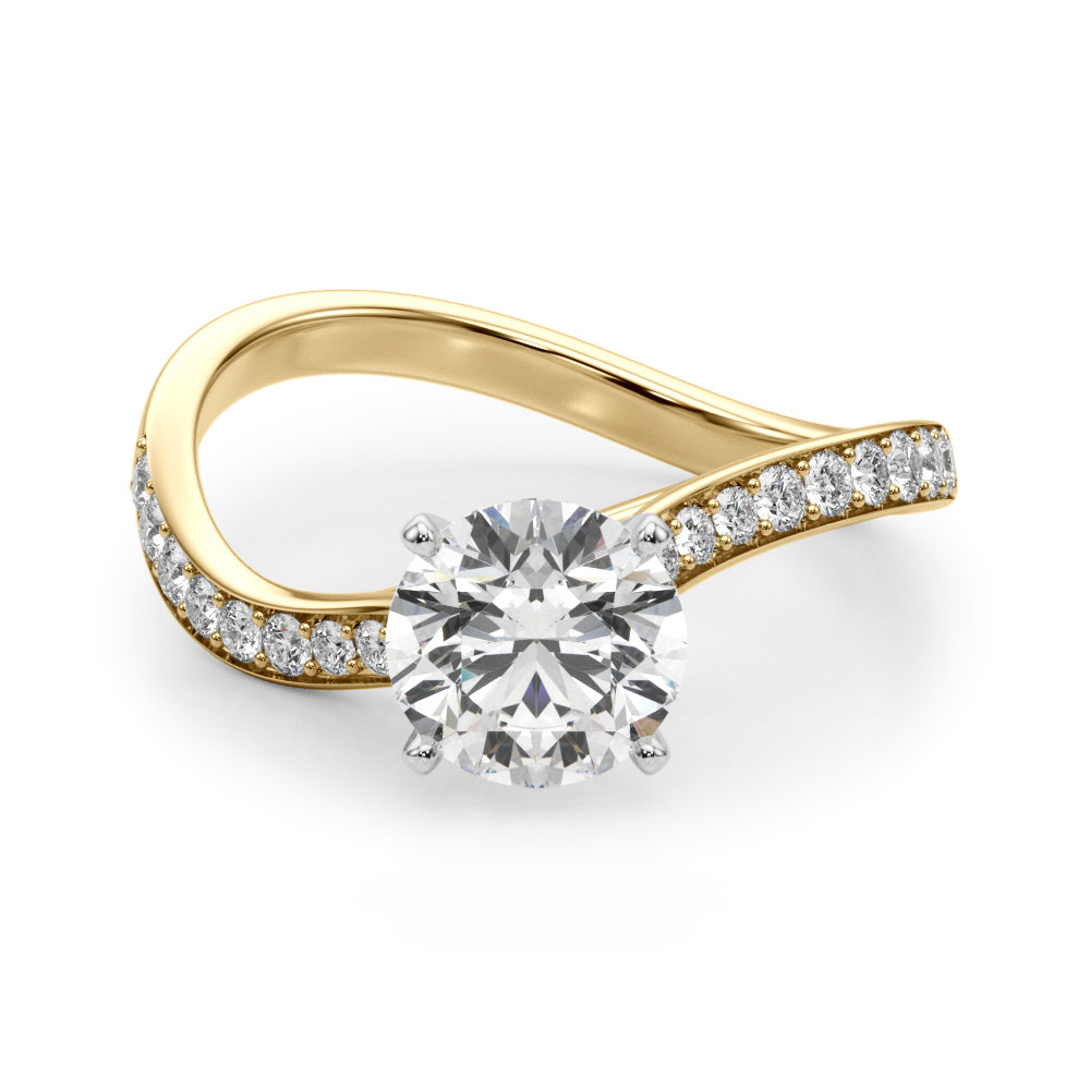 Twist Pavé Diamond Engagement Ring (1/4 ct. tw.)