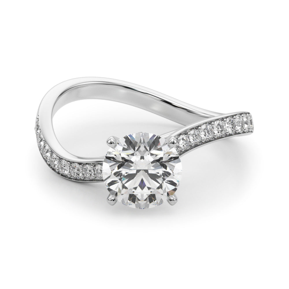 Twist Pavé Diamond Engagement Ring (1/4 ct. tw.)