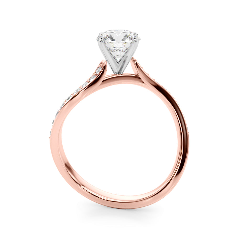 Twist Pavé Diamond Engagement Ring (1/4 ct. tw.)