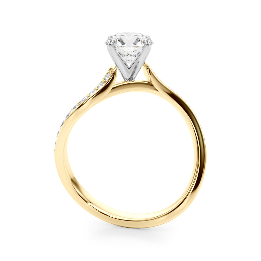 Twist Pavé Diamond Engagement Ring (1/4 ct. tw.)