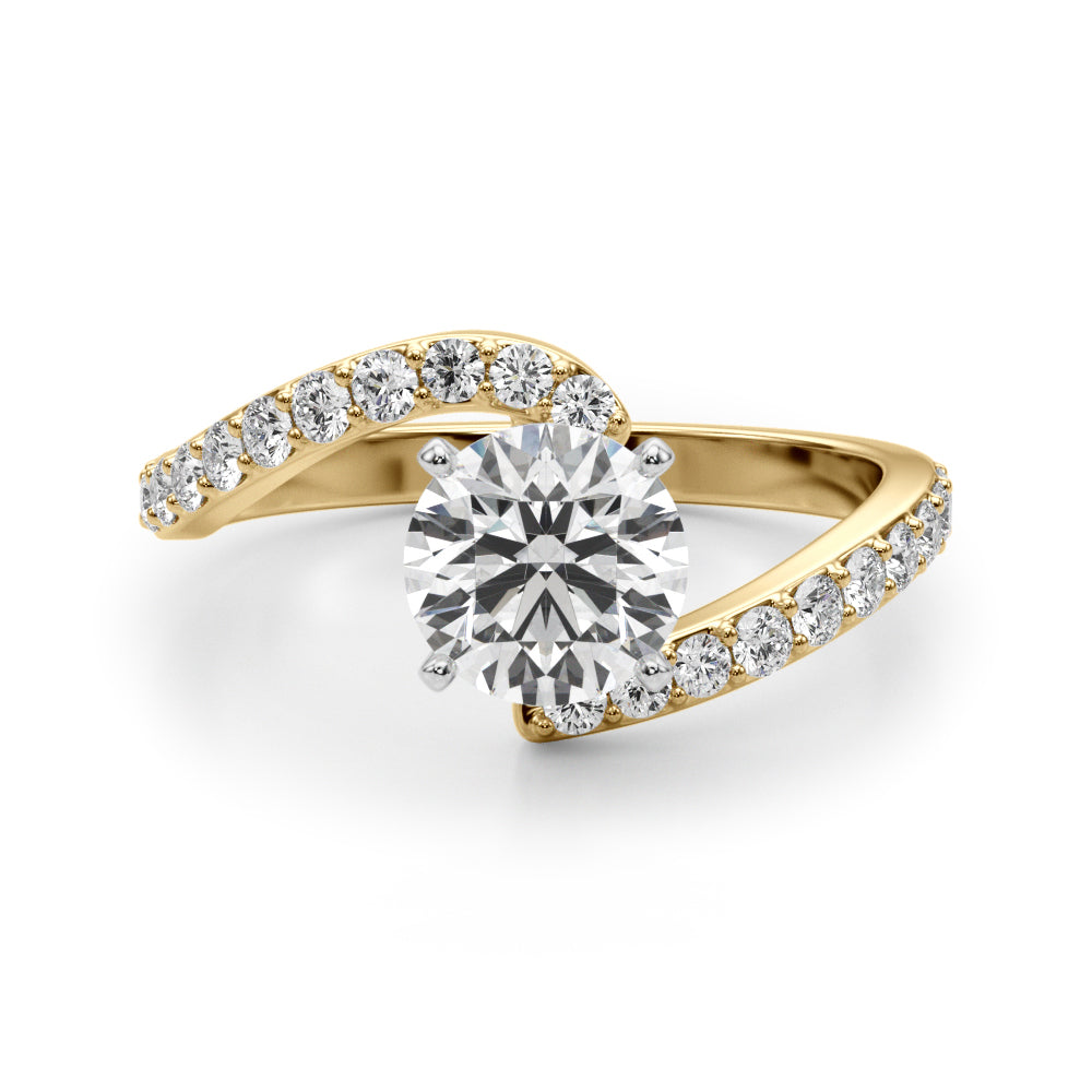 Twist Pavé Diamond Engagement Ring (1/3 ct. tw.)