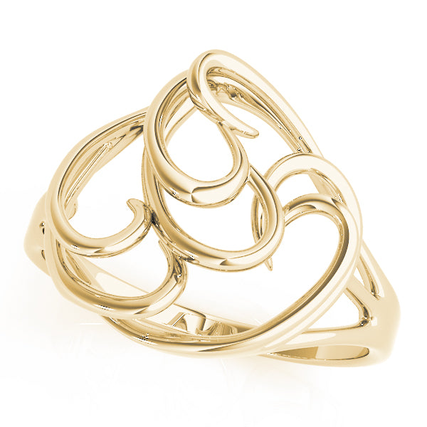 Sculpted Openwork Heart Ring