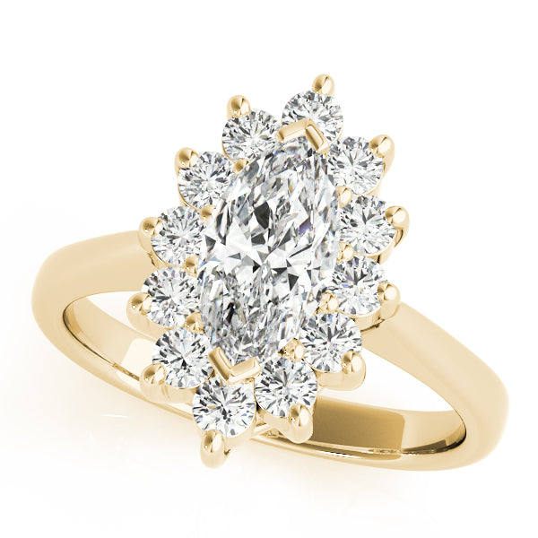 Marquise Halo Cluster Diamond Engagement Ring (1/2 ct. tw.)