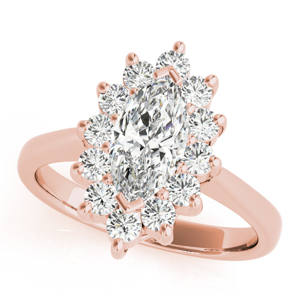 Marquise Halo Cluster Diamond Engagement Ring (1/2 ct. tw.)