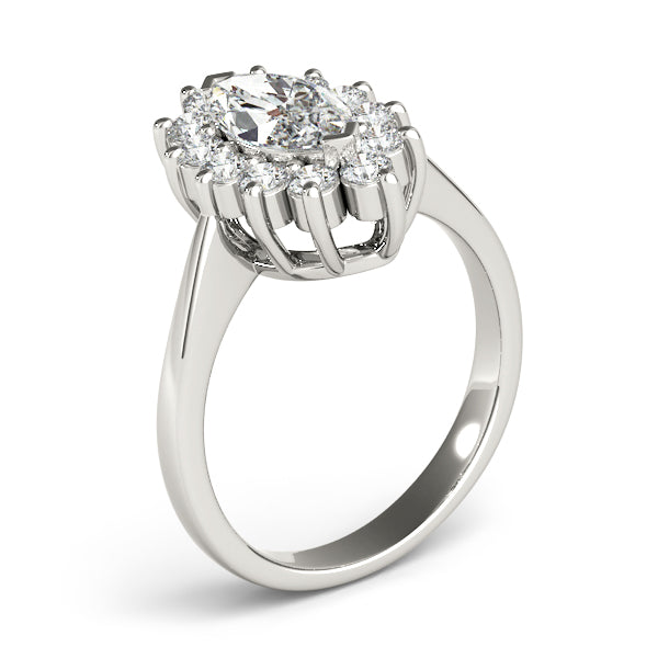 Marquise Halo Cluster Diamond Engagement Ring (1/2 ct. tw.)
