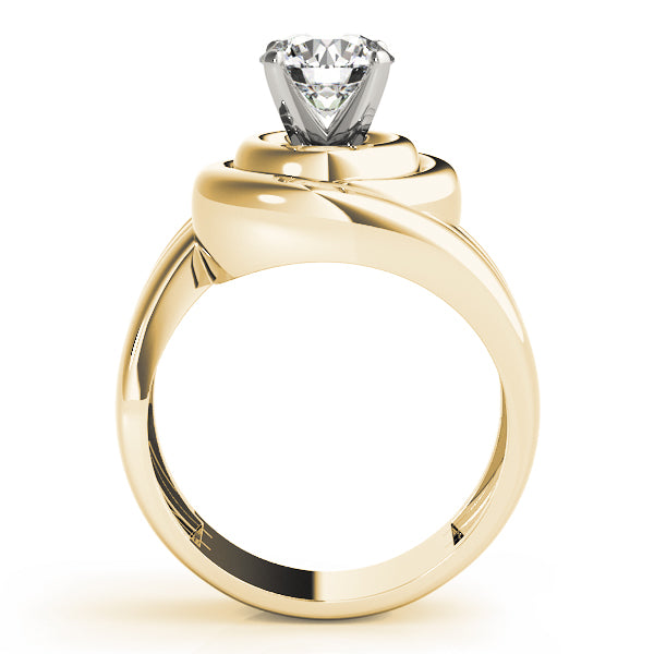 Modern Bezel Twist Solitaire Engagement Ring