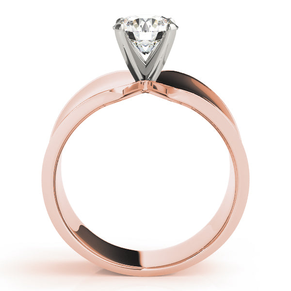 Sculpted Solitaire Diamond Engagement Ring