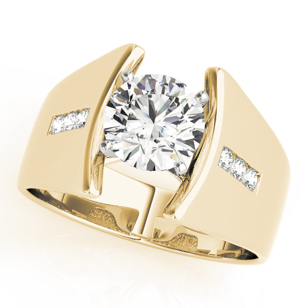 Architectural Channel-Set Diamond Engagement Ring (1/4 ct. tw.)