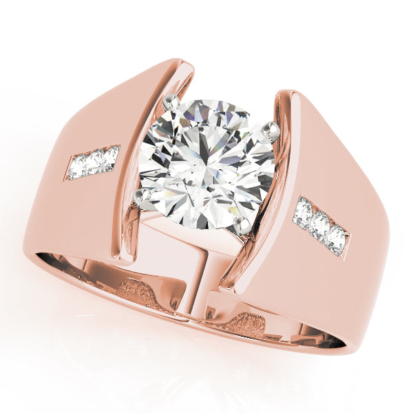 Architectural Channel-Set Diamond Engagement Ring (1/4 ct. tw.)