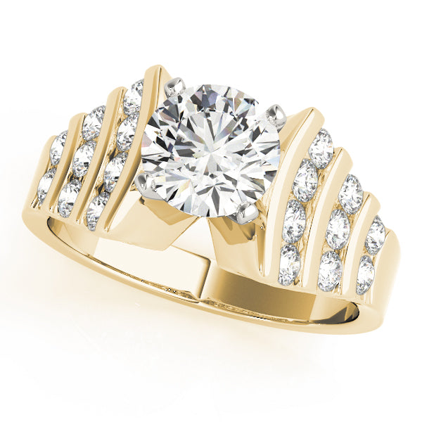 Channel-Set Split-Shoulder Diamond Engagement Ring (1/2 ct. tw.)