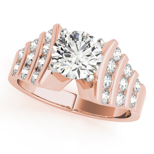 Channel-Set Split-Shoulder Diamond Engagement Ring (1/2 ct. tw.)