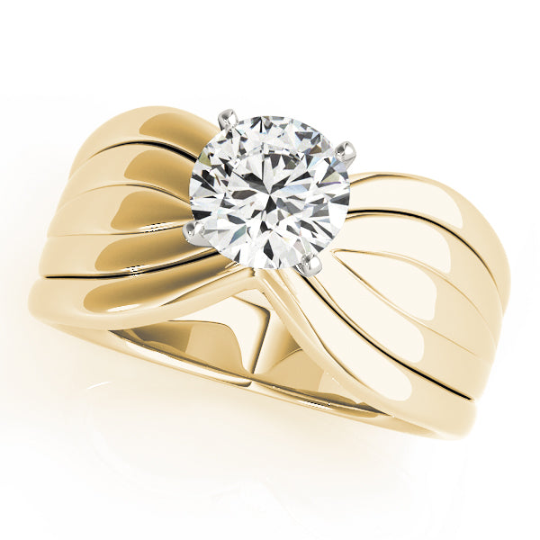Architectural Split Shank Engagement Ring