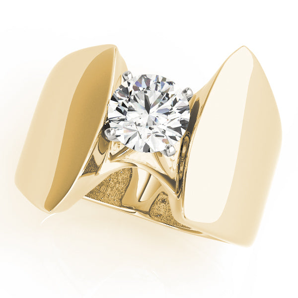 Architectural Solitaire Diamond Engagement Ring