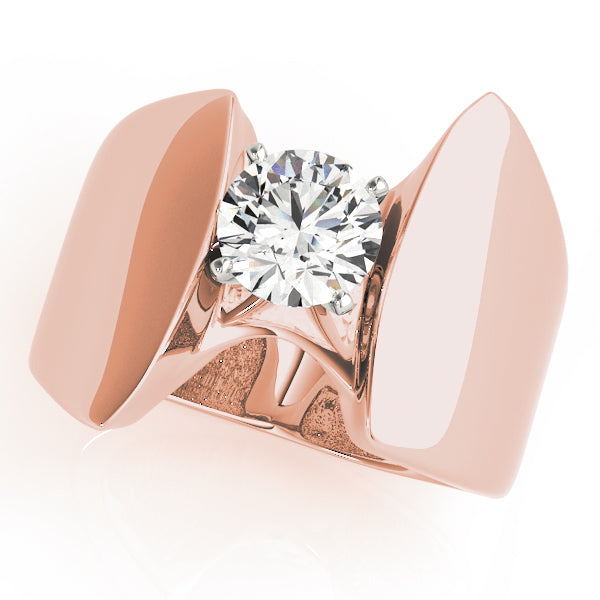 Architectural Solitaire Diamond Engagement Ring