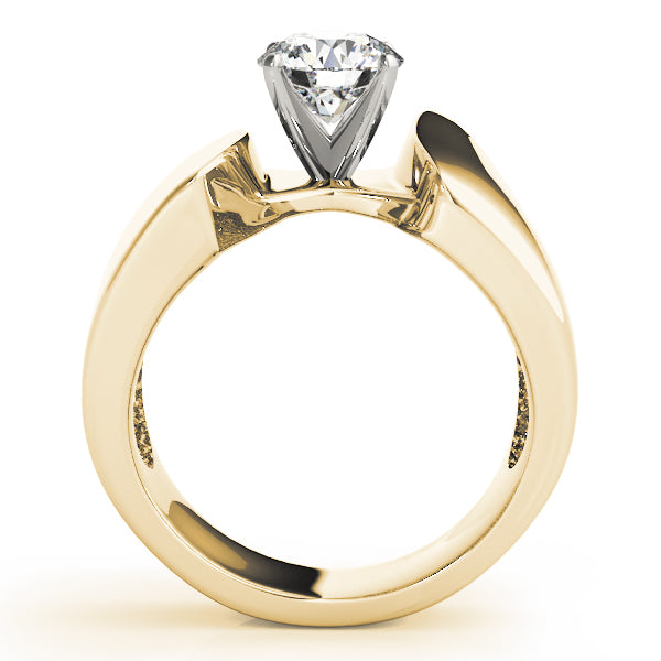 Architectural Solitaire Diamond Engagement Ring
