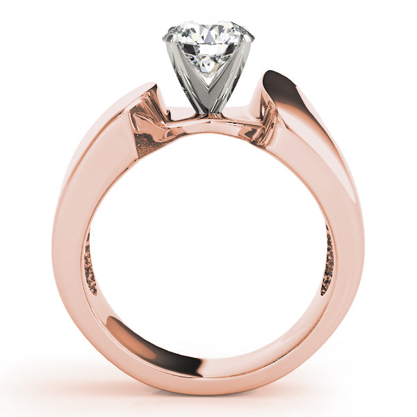 Architectural Solitaire Diamond Engagement Ring