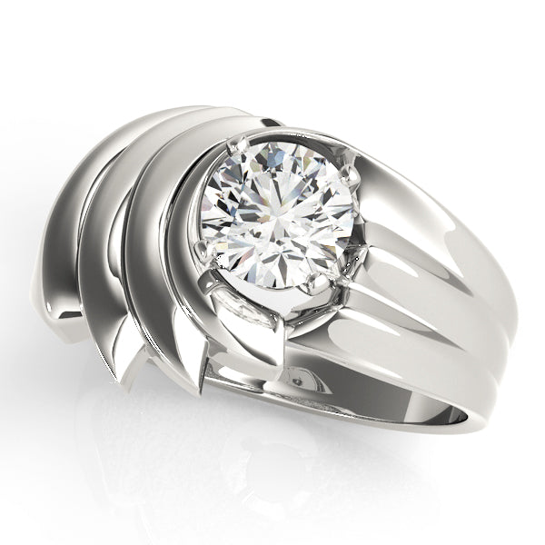 Architectural Solitaire Engagement Ring