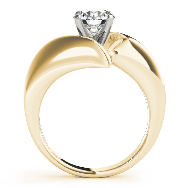 Sculpted Split Shank Solitaire Engagement Ring