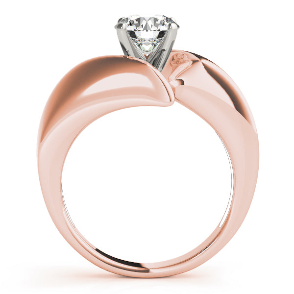 Sculpted Split Shank Solitaire Engagement Ring