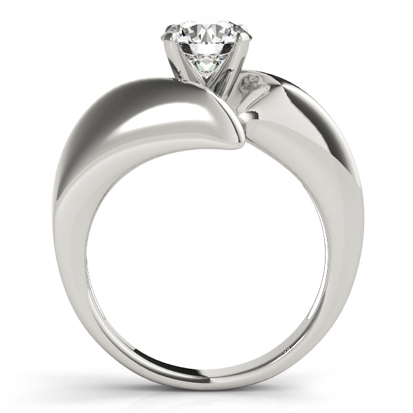 Sculpted Split Shank Solitaire Engagement Ring