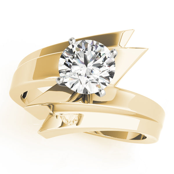Modern Bypass Diamond Engagement Ring