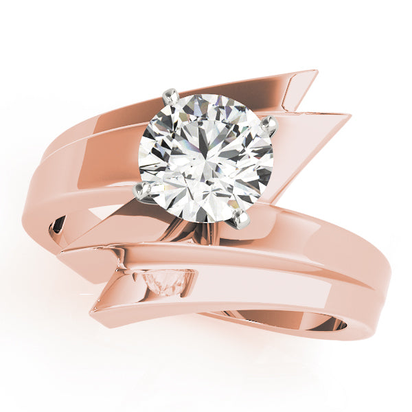 Modern Bypass Diamond Engagement Ring
