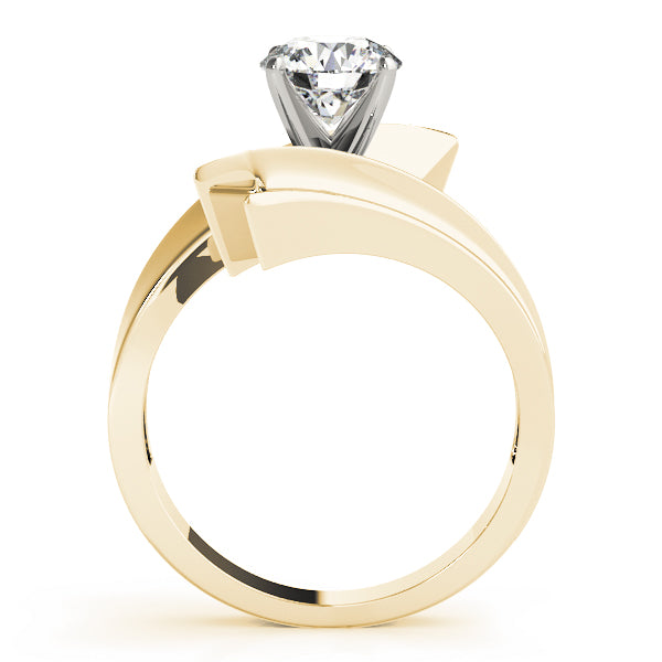 Modern Bypass Diamond Engagement Ring