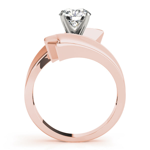 Modern Bypass Diamond Engagement Ring