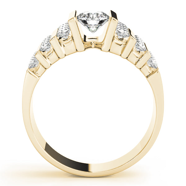 Geometric Channel-Set Diamond Engagement Ring (3/4 ct. tw.)