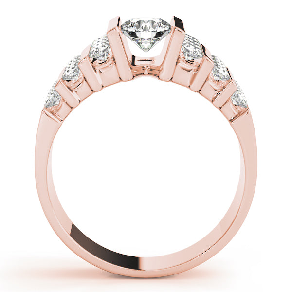 Geometric Channel-Set Diamond Engagement Ring (3/4 ct. tw.)