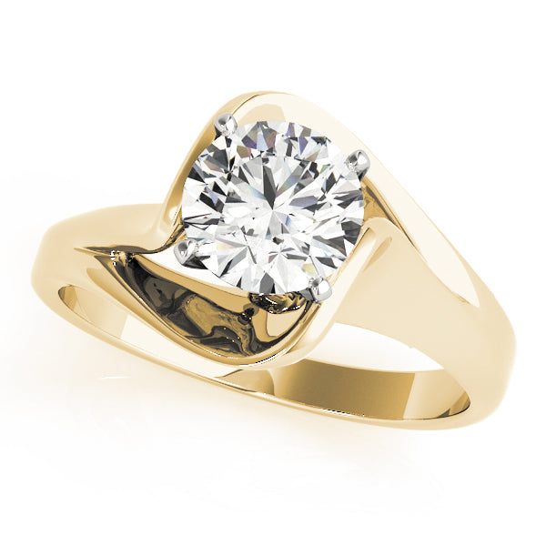 Modern Bypass Diamond Engagement Ring