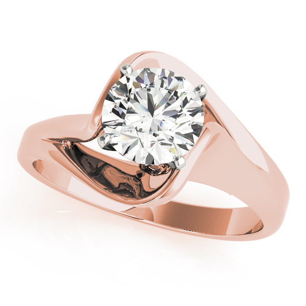 Modern Bypass Diamond Engagement Ring
