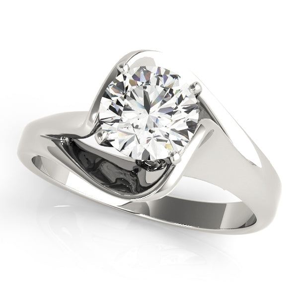 Modern Bypass Diamond Engagement Ring