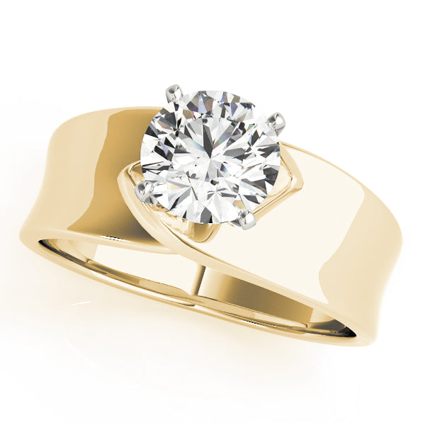 Modern Classic Solitaire Diamond Engagement Ring