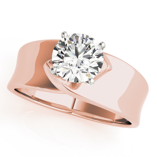 Modern Classic Solitaire Diamond Engagement Ring