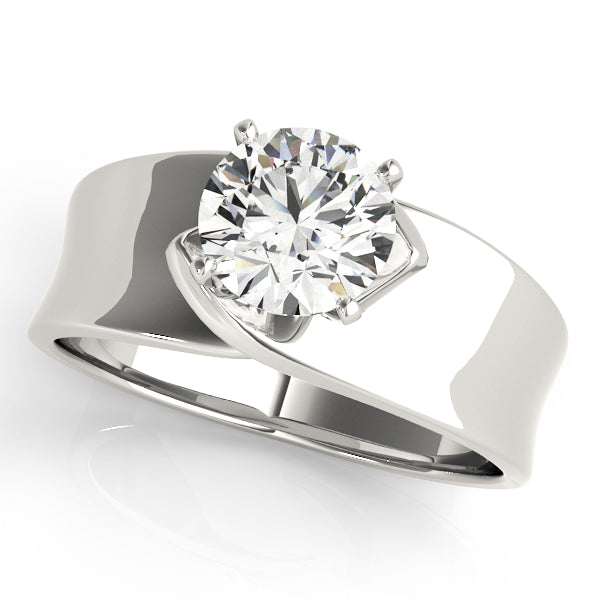 Modern Classic Solitaire Diamond Engagement Ring