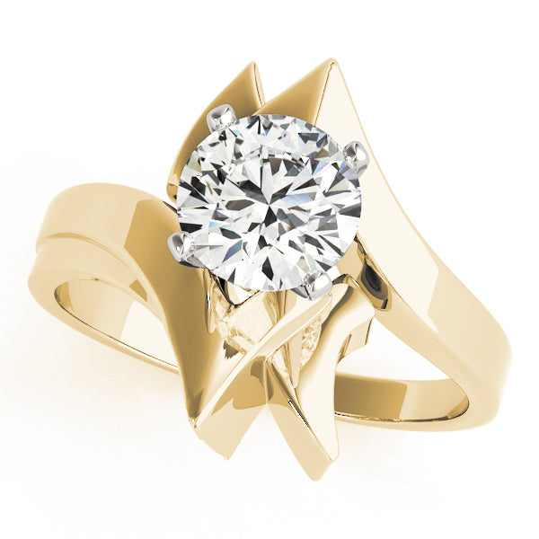Architectural Split-Shank Bypass Engagement Ring