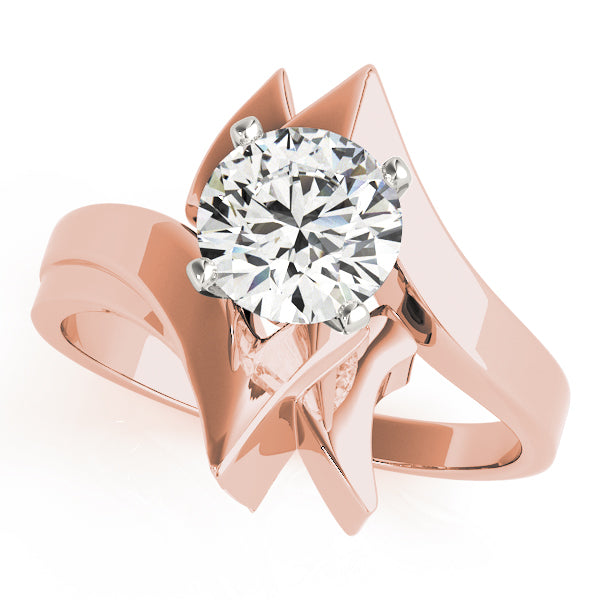 Architectural Split-Shank Bypass Engagement Ring