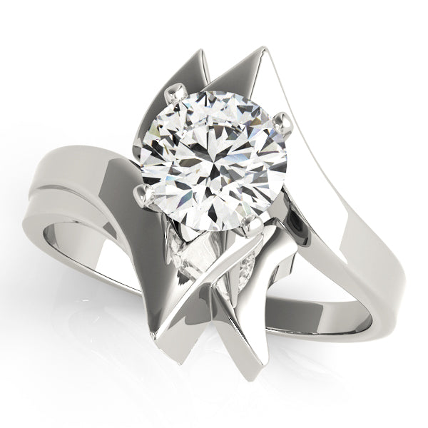 Architectural Split-Shank Bypass Engagement Ring