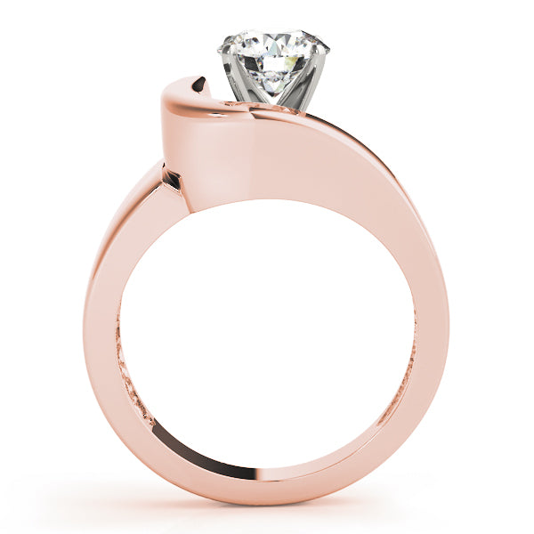 Architectural Sculpted Solitaire Diamond Engagement Ring