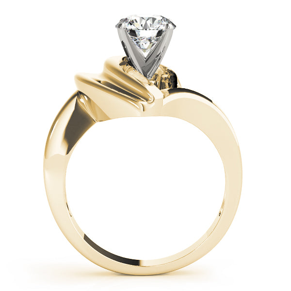Sculpted Solitaire Diamond Engagement Ring