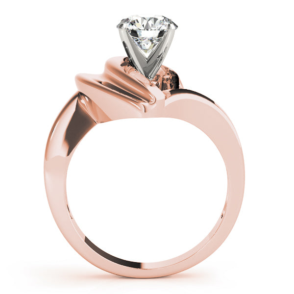 Sculpted Solitaire Diamond Engagement Ring