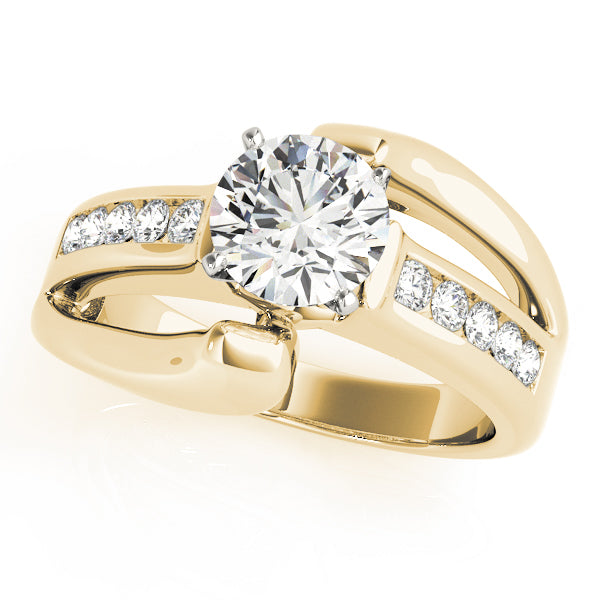 Channel-Set Split Band Diamond Engagement Ring (1/4 ct. tw.)