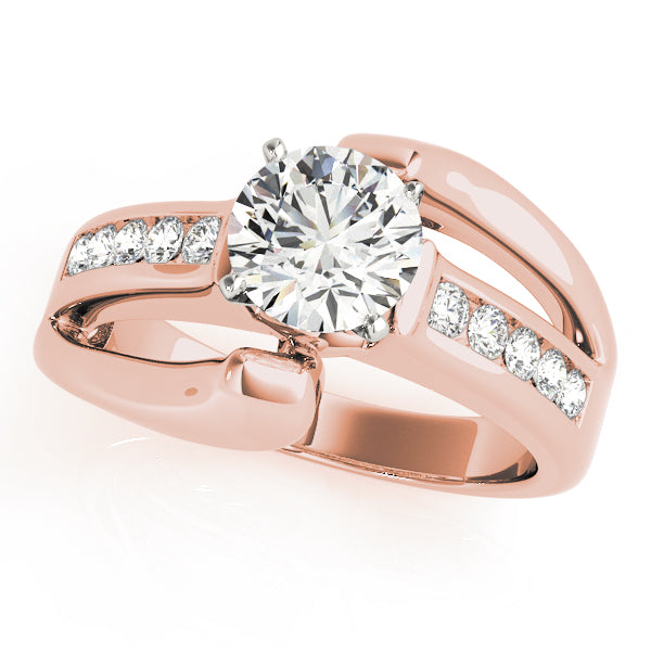 Channel-Set Split Band Diamond Engagement Ring (1/4 ct. tw.)