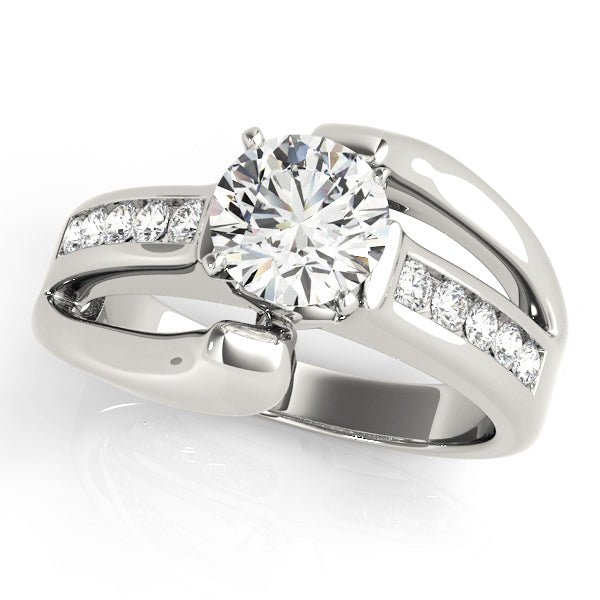 Channel-Set Split Band Diamond Engagement Ring (1/4 ct. tw.)