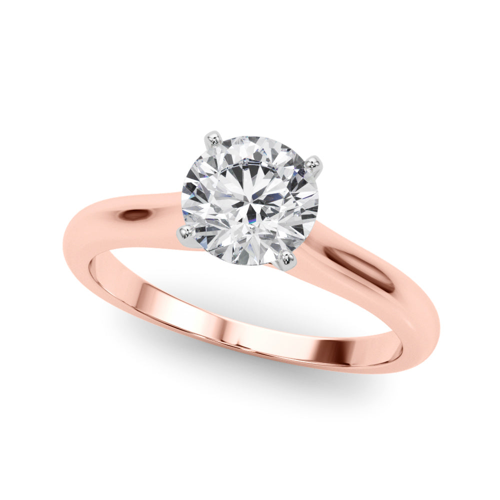 Classic Four-Prong Solitaire Diamond Engagement Ring